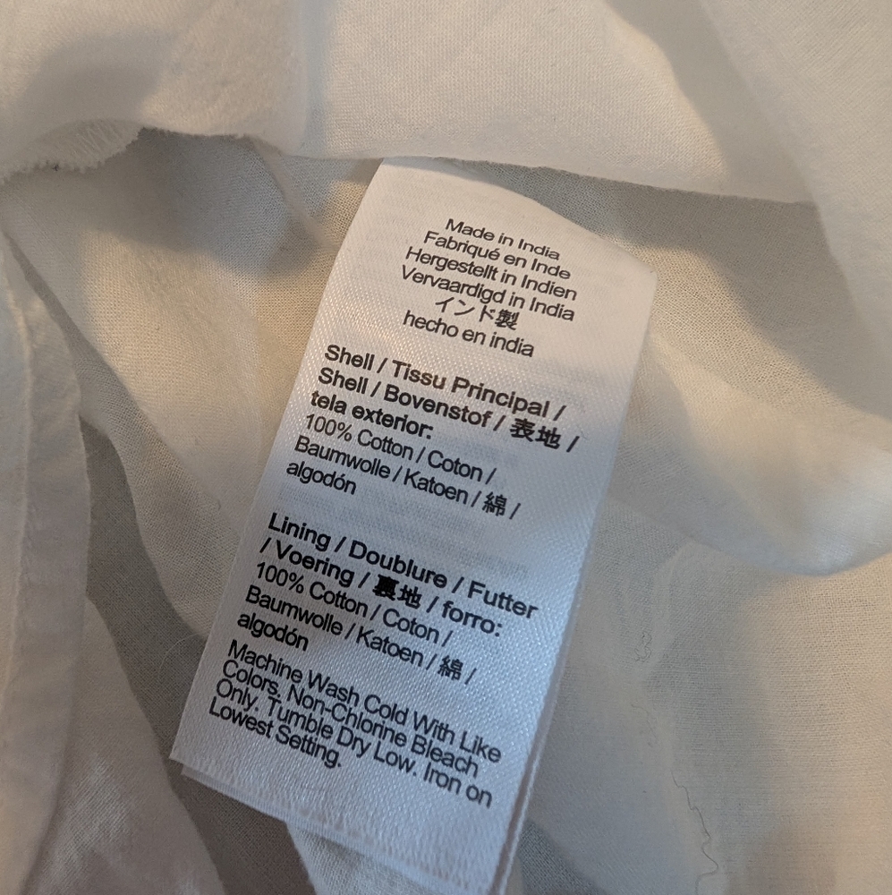 Madewell White V-Neck Short Sleeve Shift Dress - Picture 6 of 9